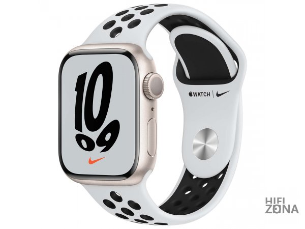 Смарт-часы Apple Watch Nike S7 GPS 45mm StarAl/PurePlat/BlackSport MKNA3RU/A